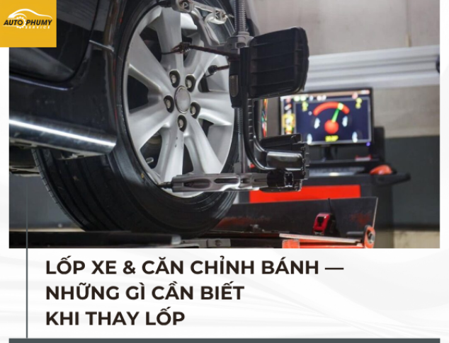 Lốp xe & căn chỉnh bánh — những gì cần biết khi thay lốp