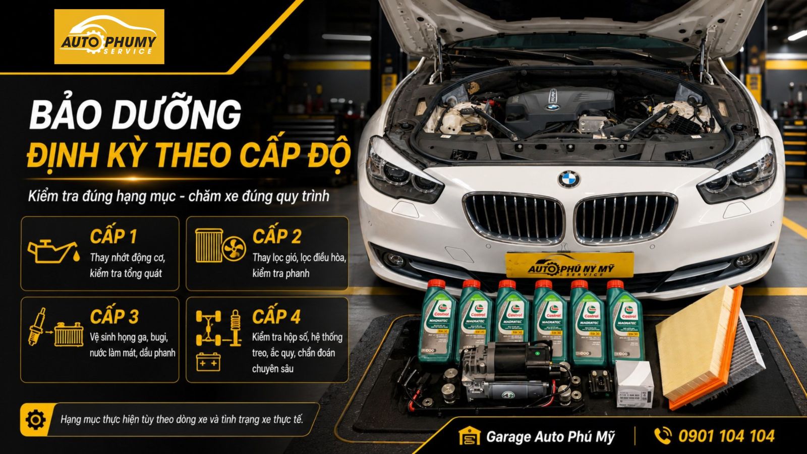 Bảo Dưỡng Định Kỳ Theo Cấp Độ Tại Garage Ô Tô Phú Mỹ