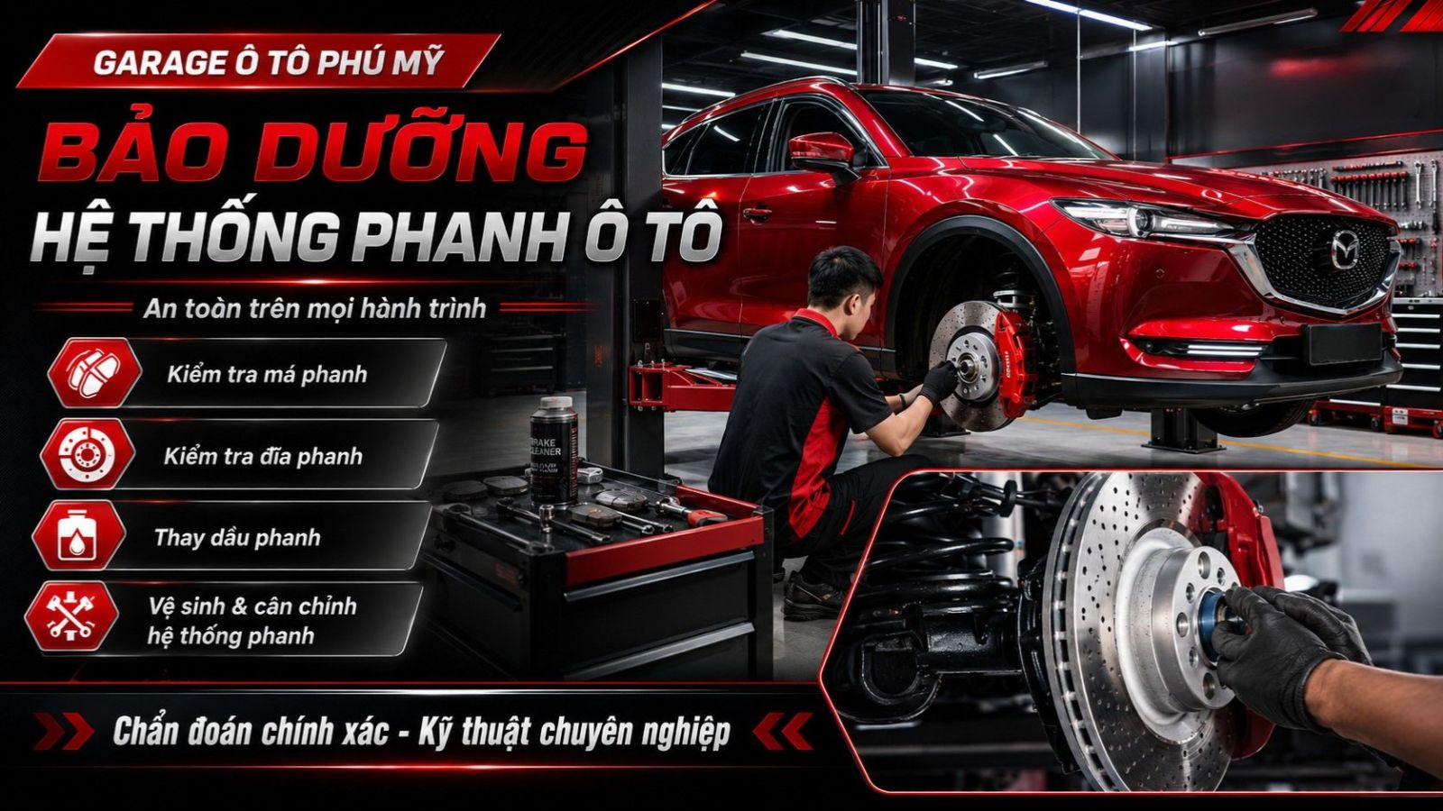 Bảo Dưỡng Hệ Thống Phanh Ô Tô