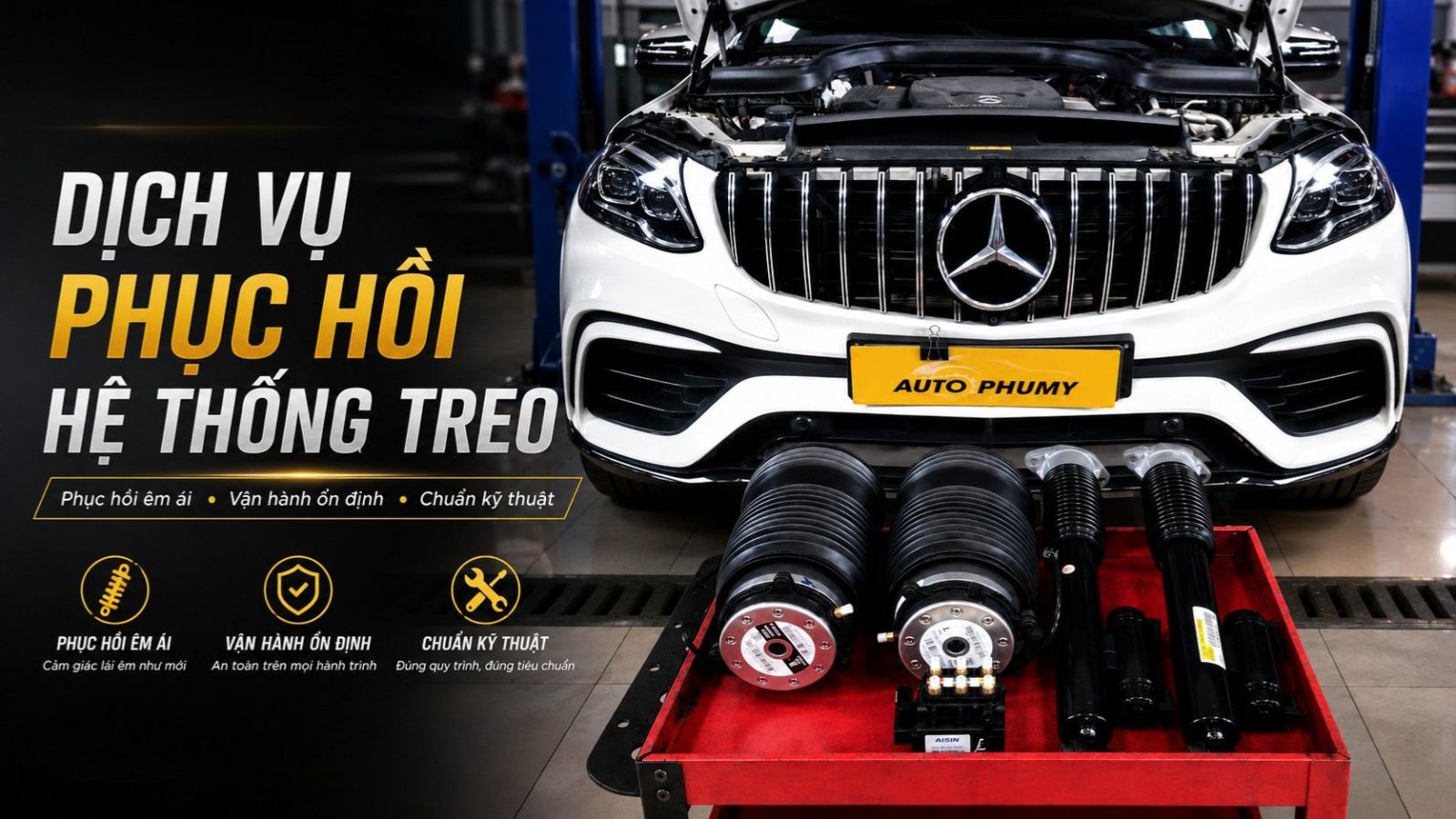 phục hồi hệ thống treo tại Garage Ô Tô Phú Mỹ